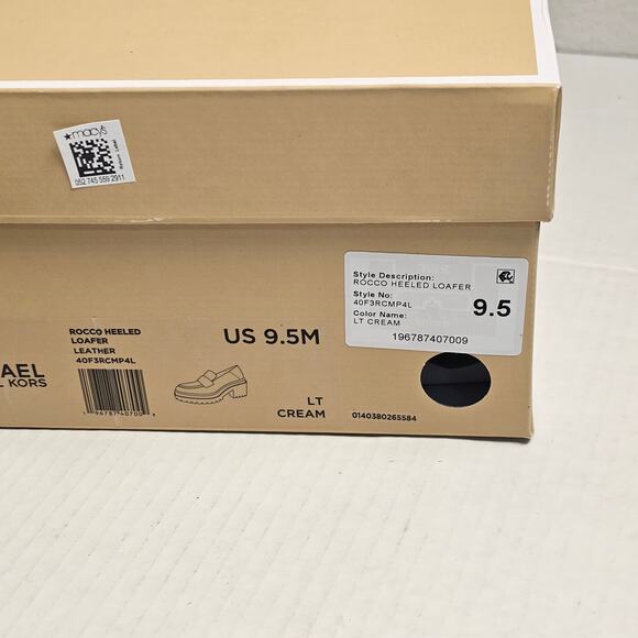Michael Kors Rocco Heeled Loafer 9.5 LT Cream - Picture 4 of 4